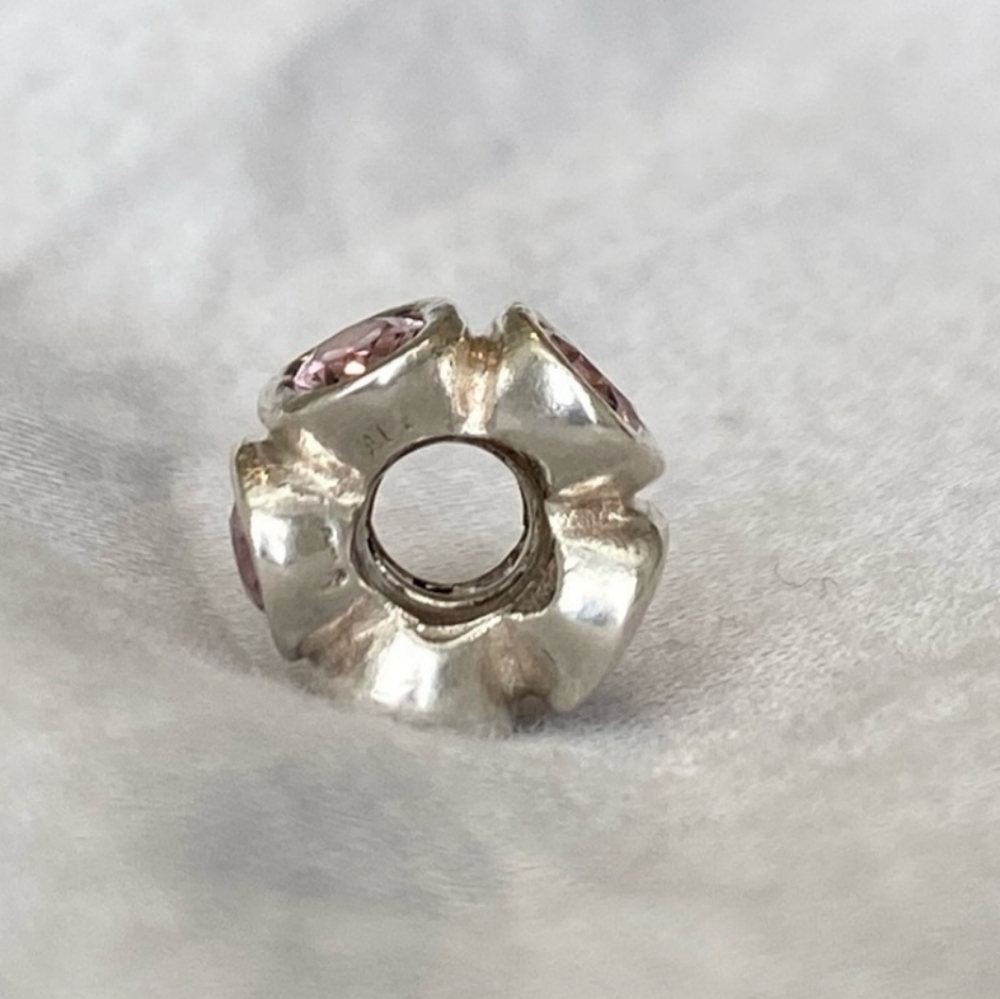 PAIR of Authentic Pandora charms " Oval lights pink " #790311PCZ - Picture 9 of 16